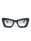 Gucci Butterfly-frame Sunglasses In 黑色