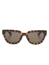 Gucci Butterfly-frame Sunglasses In 褐色