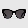 Gucci Butterfly Frame Sunglasses In Black