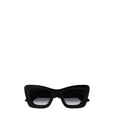 Gucci Gg Plastic Cat-eye Sunglasses In Black