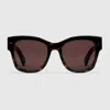 Gucci Butterfly Frame Sunglasses In Brown