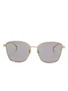 Gucci Butterfly-frame Sunglasses In Gold