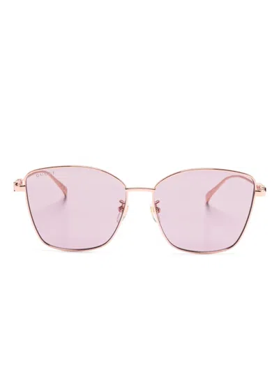 Gucci Butterfly-frame Sunglasses In Pink