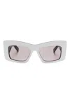 Gucci Butterfly-frame Sunglasses In White