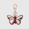 Gucci Butterfly-shaped Keychain In Red