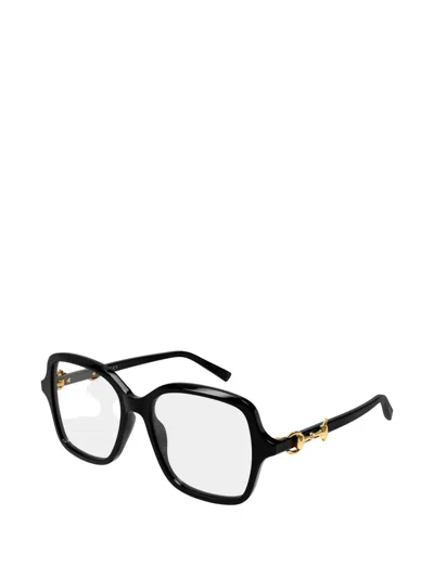 Gucci Butterfly Square-frame Glasses In Black