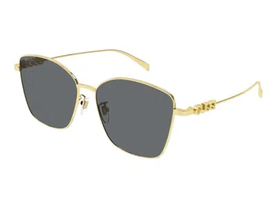 Pre-owned Gucci Butterfly Sunglasses In Gold Grey (gg1805sa/001)