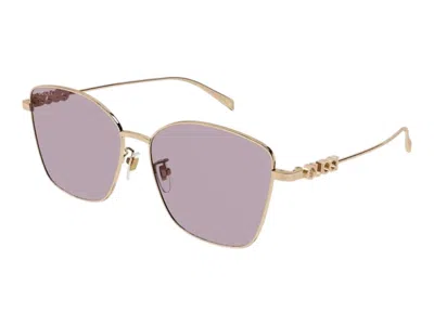 Pre-owned Gucci Butterfly Sunglasses In Gold Violet (gg1805sa/003)