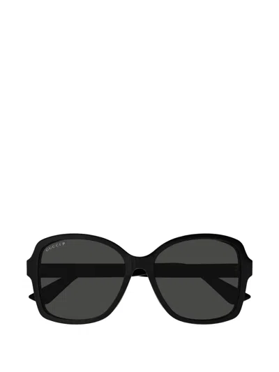 Gucci Butterfly-frame Sunglasses In Black