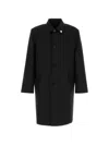 Gucci Black Polyester Blend Coat In Black