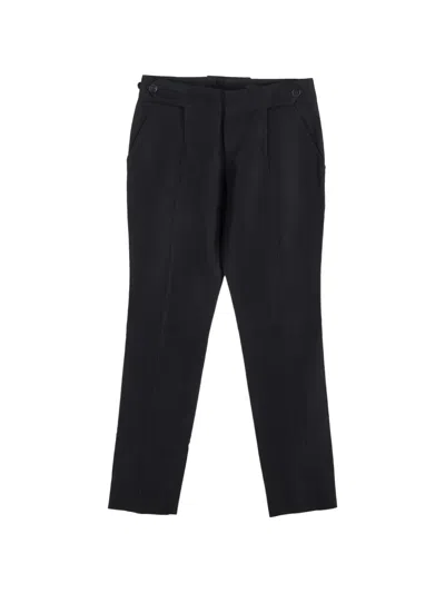 Pre-owned Gucci Button-detail Concealed-fastening Trousers In Black