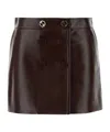 Gucci Women's Leather Mini Skirt In Black