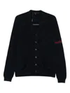 Gucci Button-fastening Cardigan In Blue