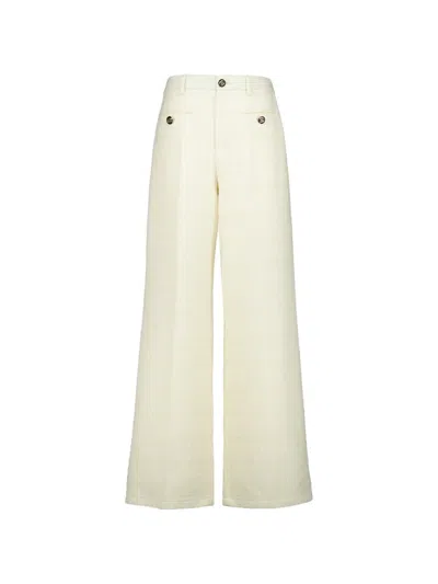 Gucci Button-fastening Trousers In Neutral
