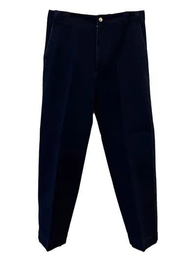 Gucci Cropped Trousers With Pockets And Loops In Blue