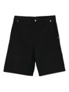 Gucci Button-fly Cotton Shorts In Black