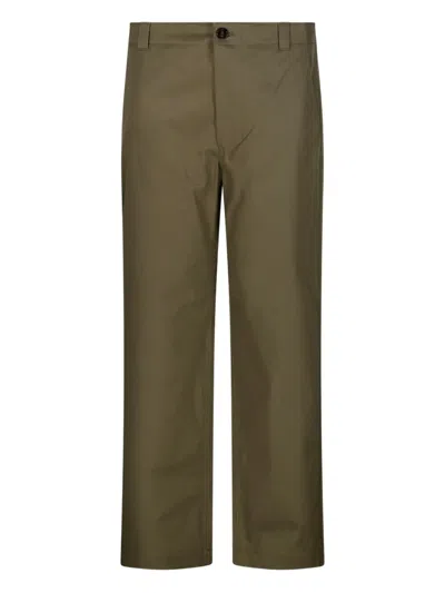 Gucci Button-fly Pocket Trousers In Green