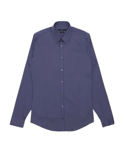 Gucci Button Long-sleeved Shirt In Blue