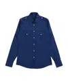 Gucci Button Shirt In Blue
