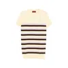 Gucci Button Striped T-shirt In White