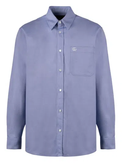Gucci Button-up Shirt In Blue