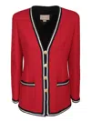 GUCCI BUTTONED BAND RED JACKET