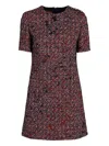 Gucci Textured Wool Dress Featuring Signature Buttons In Multi