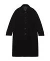 Gucci Buttoned Long-sleeved Reversible Coat In Black