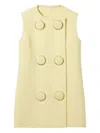 Gucci Long Buttoned Sleeveless Vest In Yellow