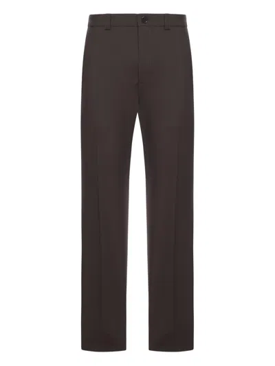 Gucci Tailored Trousers With Pockets And Belt Loops In Brown