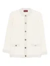 Gucci Women Ivory Stretch Boucle Cardigan In White
