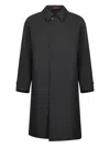 Gucci Buttoned Poplin Coat In Black