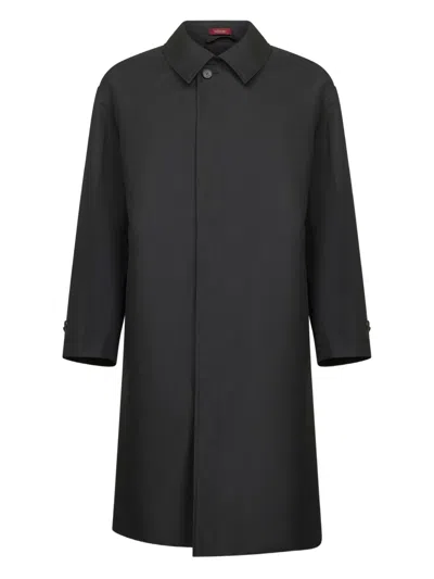 Gucci Buttoned Poplin Coat In Black