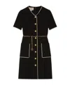 Gucci Buttoned Short-sleeve Midi Dress In Black