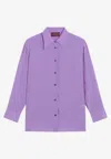 Gucci Buttoned Silk Shirt In Purple