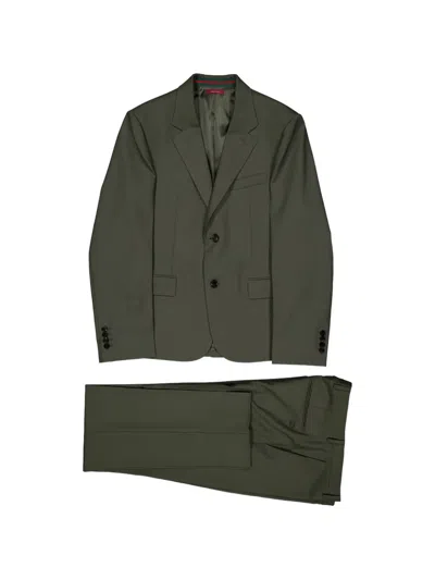 Gucci Buttoned Two-piece Suit In Green