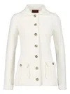 Gucci White Stretch Crochet Blazer In White