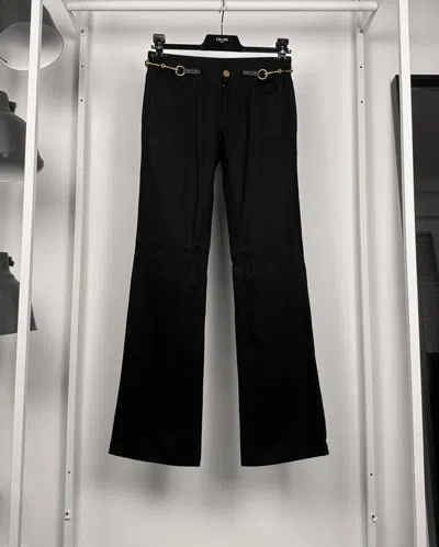 Pre-owned Gucci By Frida Giannini Horsebit 70's Flared Jeans In Black