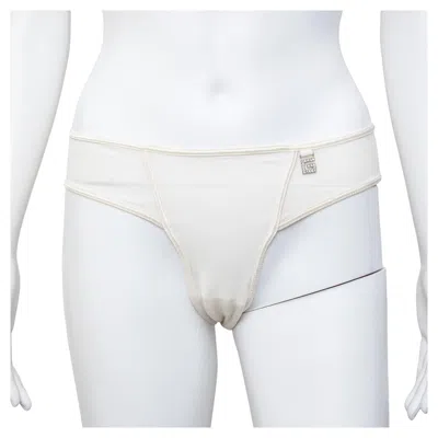 Pre-owned Gucci By Tom Ford 1998 Runway G Logo White Briefs Size 38
