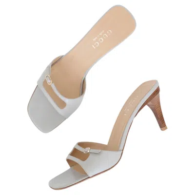 Pre-owned Gucci By Tom Ford 2000s Mint Double Strap Sandals (8.5)