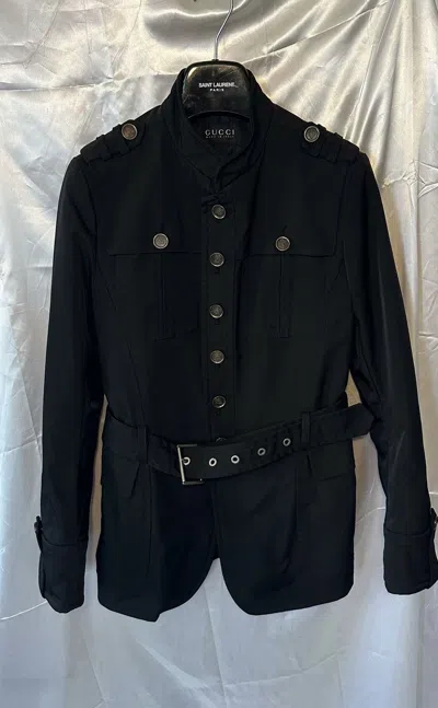Pre-owned Gucci By Tom Ford Military Officer Jacket In Black