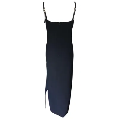 Pre-owned Gucci By Tom Ford S/s 1998 Vintage Leather Straps Black Evening Dress Gown
