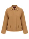 Gucci Caban Coat Coats And Trench Coats Beige In Brown