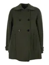 Gucci Women Caban Gg Double Coat In Green