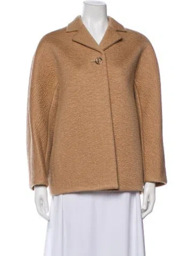 Pre-owned Gucci Caban Wool Fur Jacket W/ Tags In Neutral