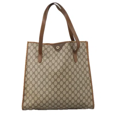 Pre-owned Gucci Cabas Beige Canvas Tote Bag ()