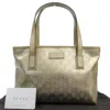 GUCCI GUCCI CABAS GOLD LEATHER TOTE BAG (PRE-OWNED)