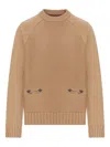 Gucci Womens Horsebit Raglan-sleeves Wool And Cashmere Jumper Dusty Dark Grey Mc In Brown