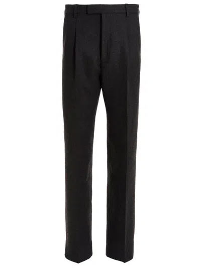 Gucci Cachemire Wool Pants Gray In Brown