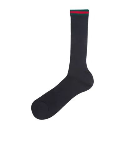 Gucci Calcetines Con Web In Black